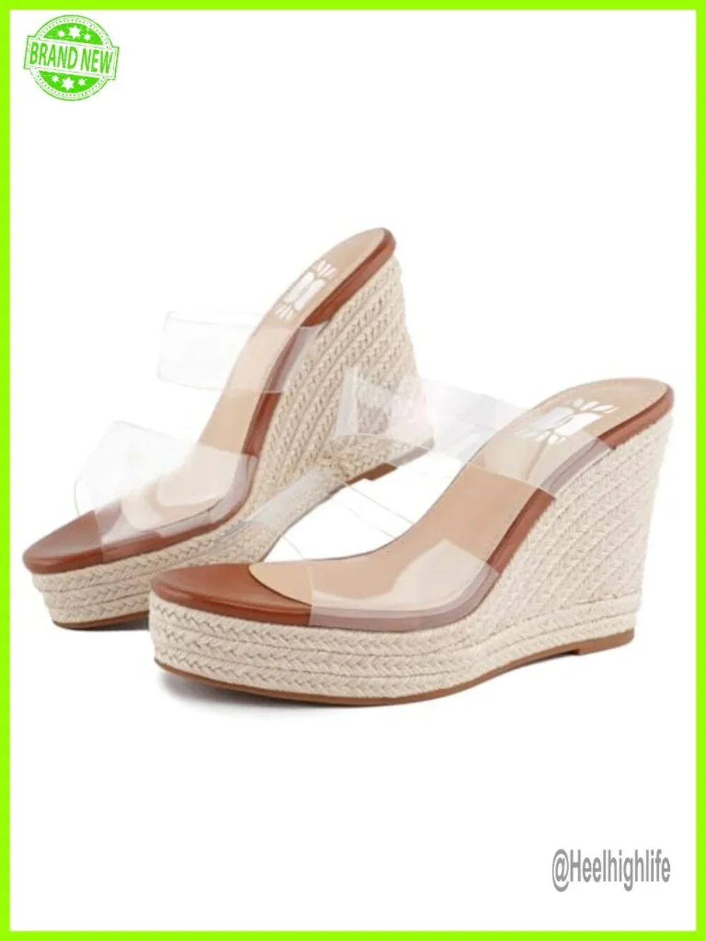 Woven Wedge Espadrille Sandals - Women's Platform Peep Toe Summer Shoes